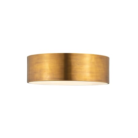 Z-Lite Harley 3 Light Flush Mount, Rubbed Brass & Rubbed Brass 2302F3-RB